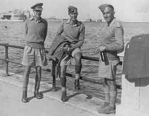  3 captains waiting for transport to Italy (6248 bytes)