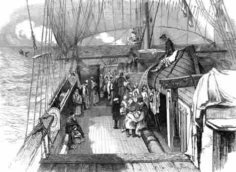 Emigrants on deck